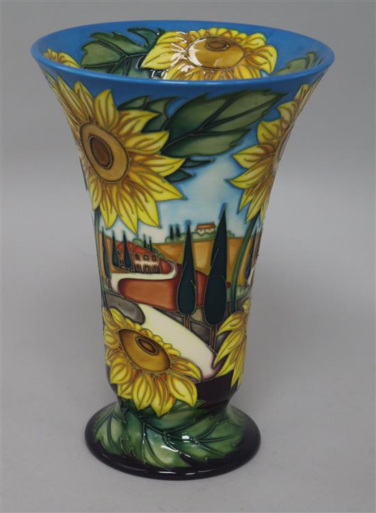 A Moorcroft sunflowers vase